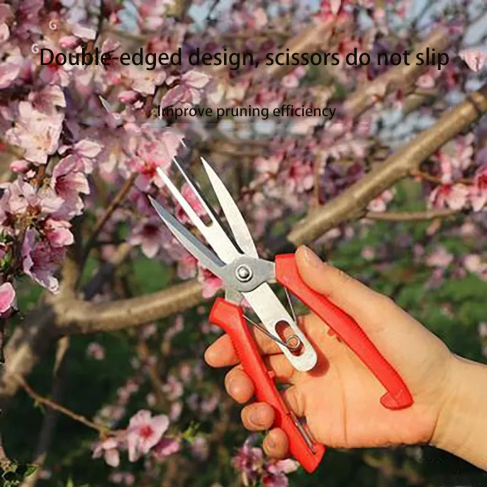 Double-port Agriculture Thinning Scissors Fruit Flower Bonsai thinning Shears Multi-use Pruning Garden Picking Cultivating Tool