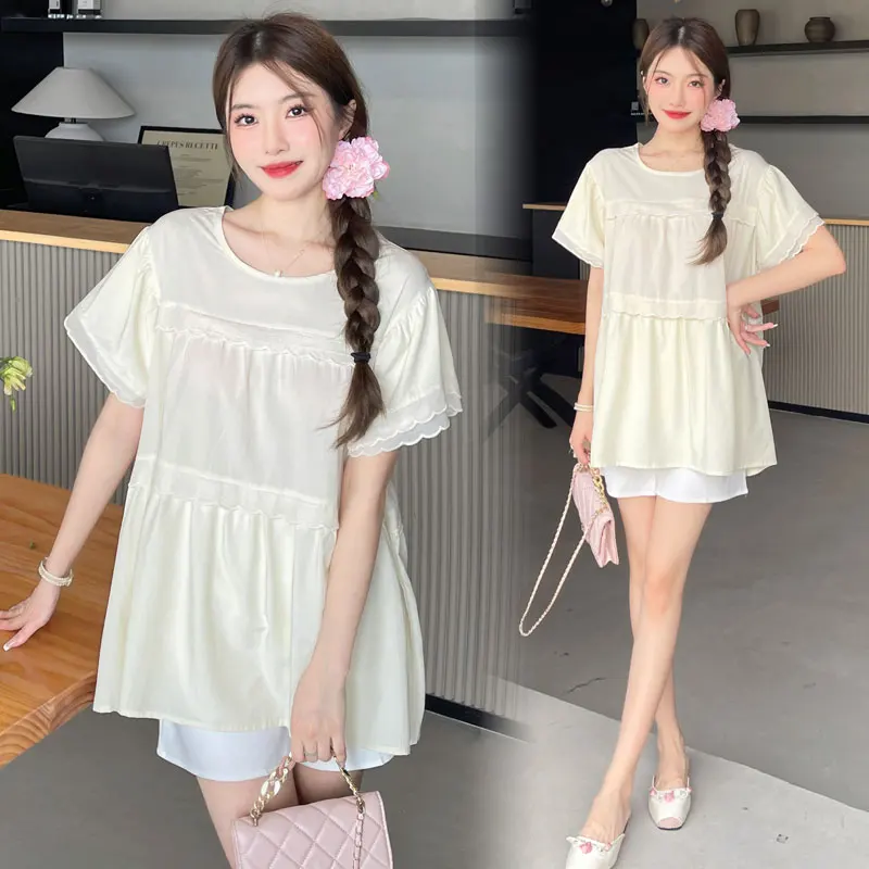 P68042# Maternity Trousers Korean Fashion Loose Womens Tops Sweet Style Pregnant Pants