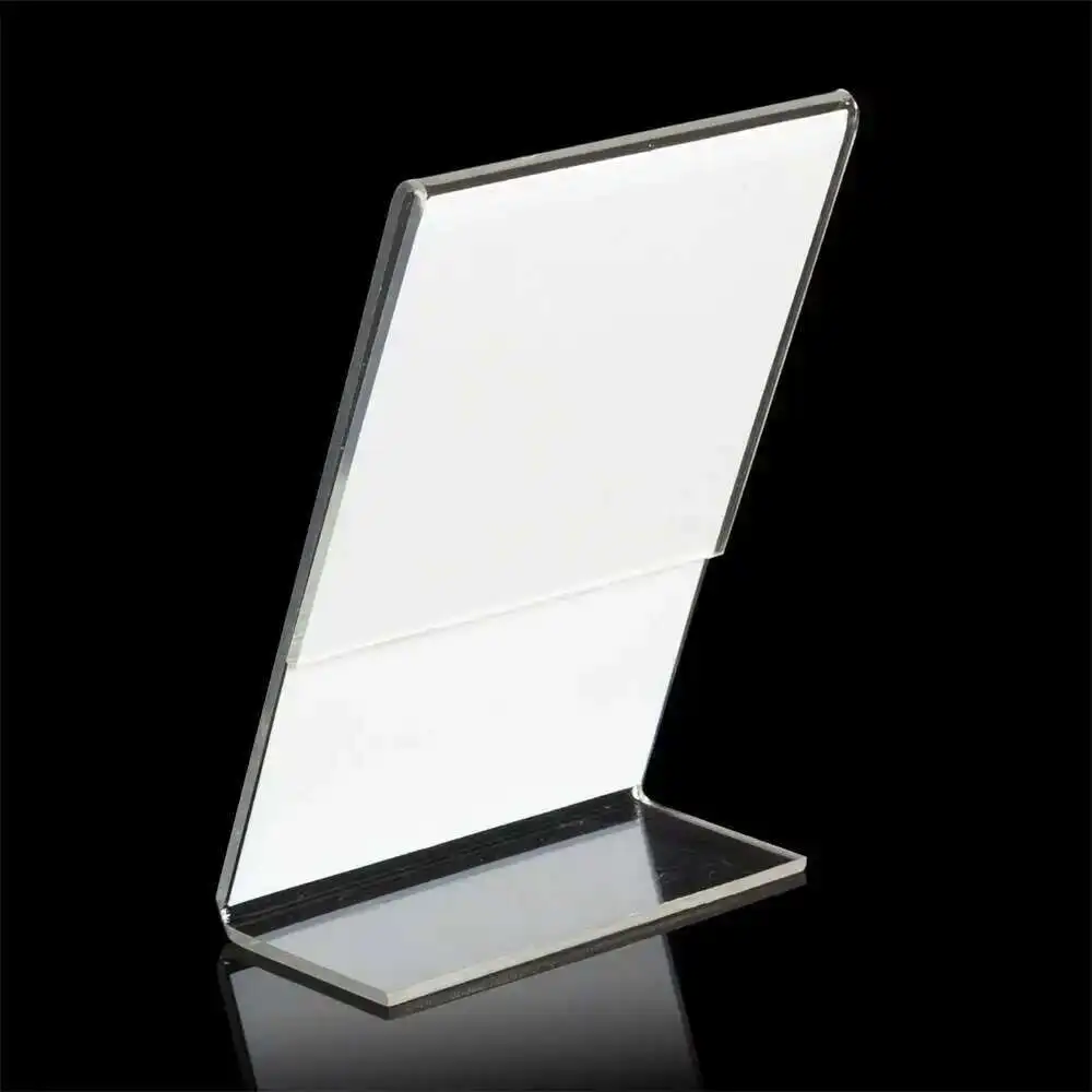 1pcs L-shape Acrylic Menu List Price Card Sign Frame Clear Poster Picture Display Holder A5 acrylic display holder