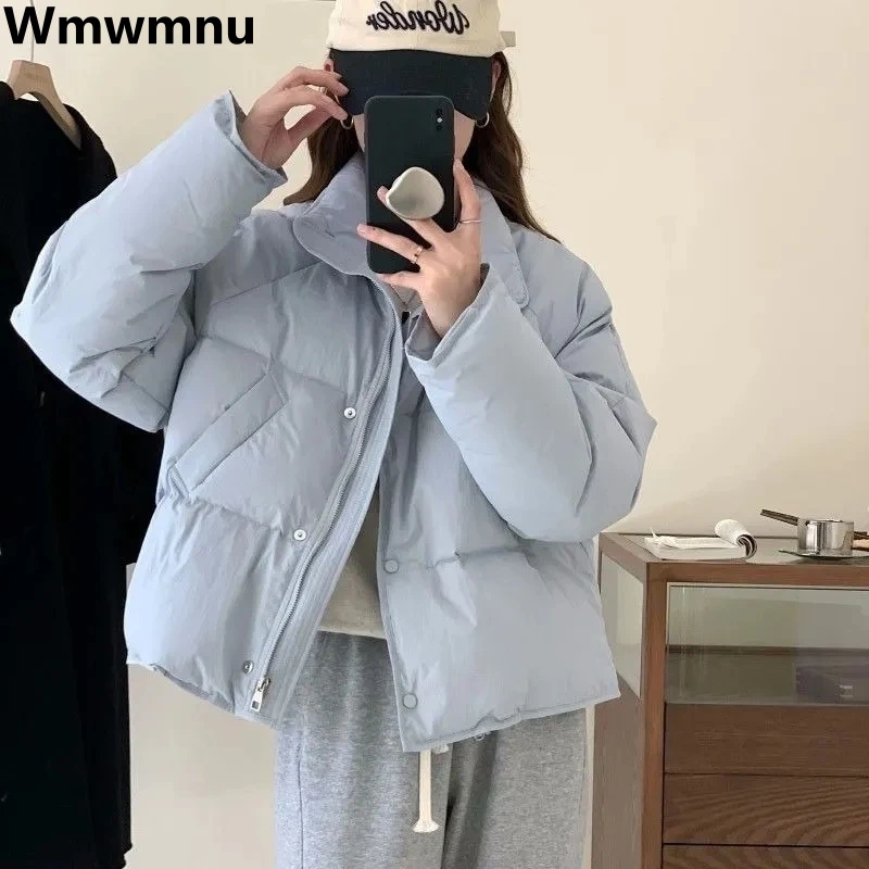 Winter Short Cotton Padded Parkas Korean Fashion Warm Down Jackets New Thicken Windproof Coats Lightweight Puffer