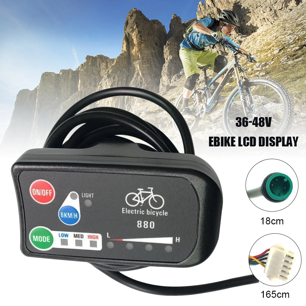 Ebike Lcd-scherm 36V 48V LED880 Elektrische Fiets Display Voor Kt Controller Bike Bedieningspaneel Bike Tool Fiets accessoires