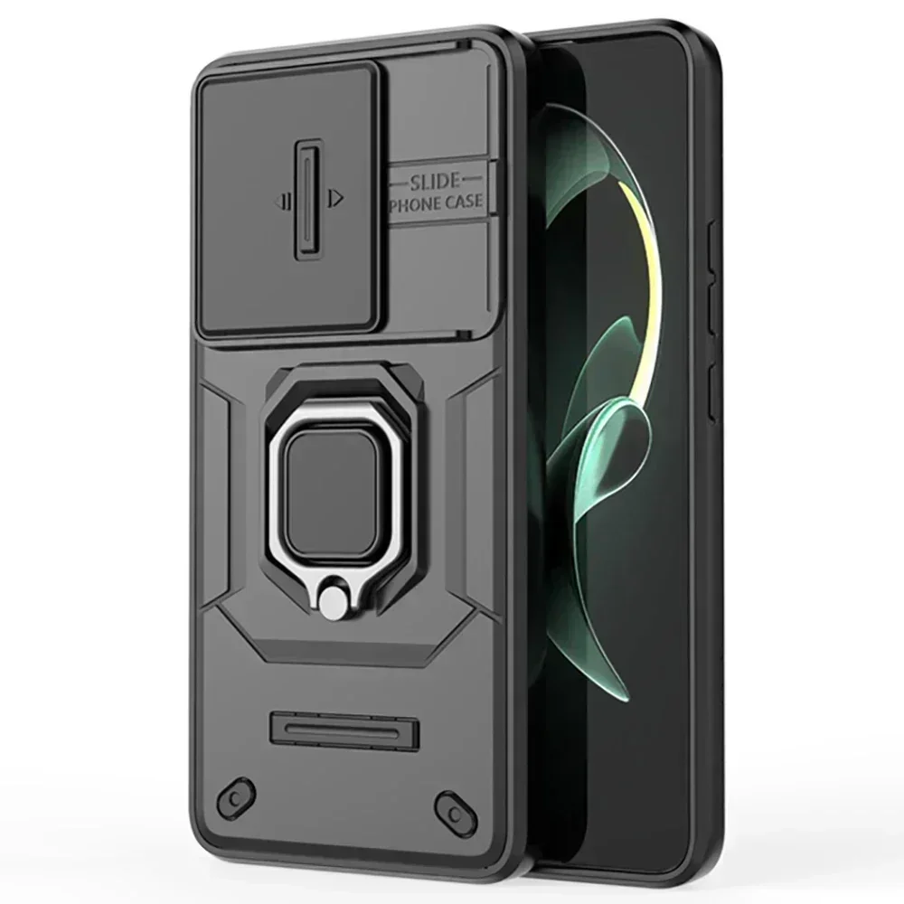 Armored Lens Slide Case with Ring Back Cover