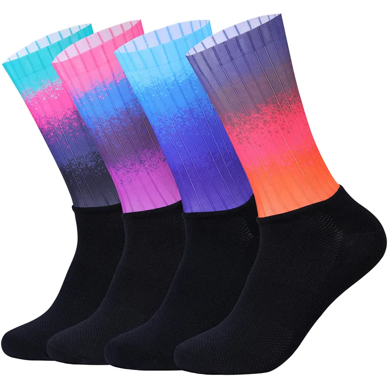

2023 New Bike Team Aero Socks Seamless Anti Slip Cycling Socks Road Bicycle Socks Outdoor Racing Bike Compression Sport Sock