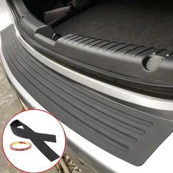 Black Car Rear Bumper Protector Guard - Anti - Scratch Rubber Trim Strip - Sedan - 90X8cm
