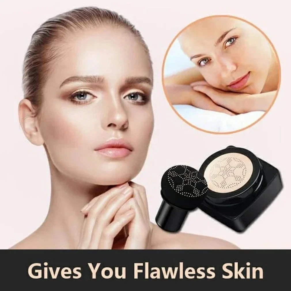 BB Air Cushion Base Foundation with Mushroom Head CC Cream Moisturizing Hydrating Concealer Makeup Brighten Skin Tone Cosmetics 2