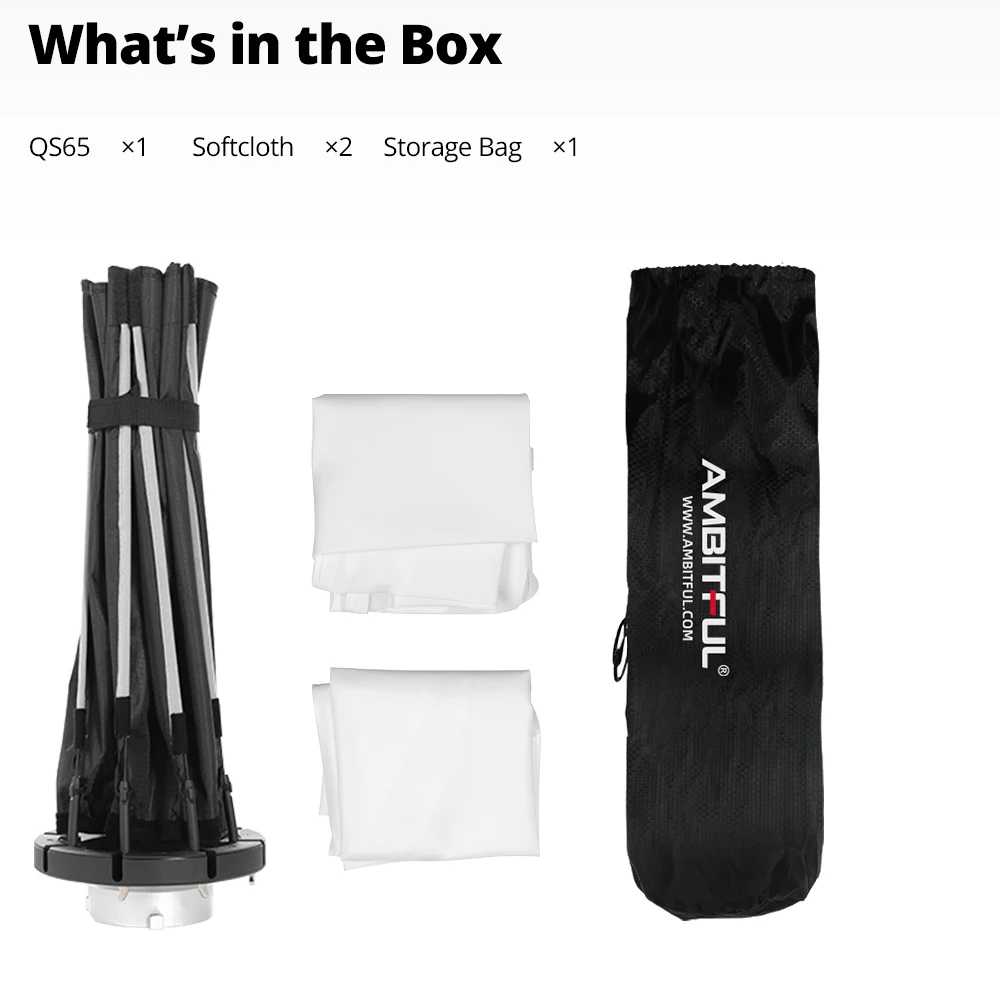 앰비트풀 65cm 90cm QS65 QS90 퀵 릴리즈 보웬스 마운트 옥타곤 소프트박스 + 허니컴 그리드 야외용 소프트 박스 (스튜디오 플래시용)