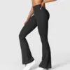 Solid Flared Leggings Elegant Slim Fit Yoga Pants Fitness Sports Trousers Women Clothes Casual Bell Bottom Joggers Sweatpants 4