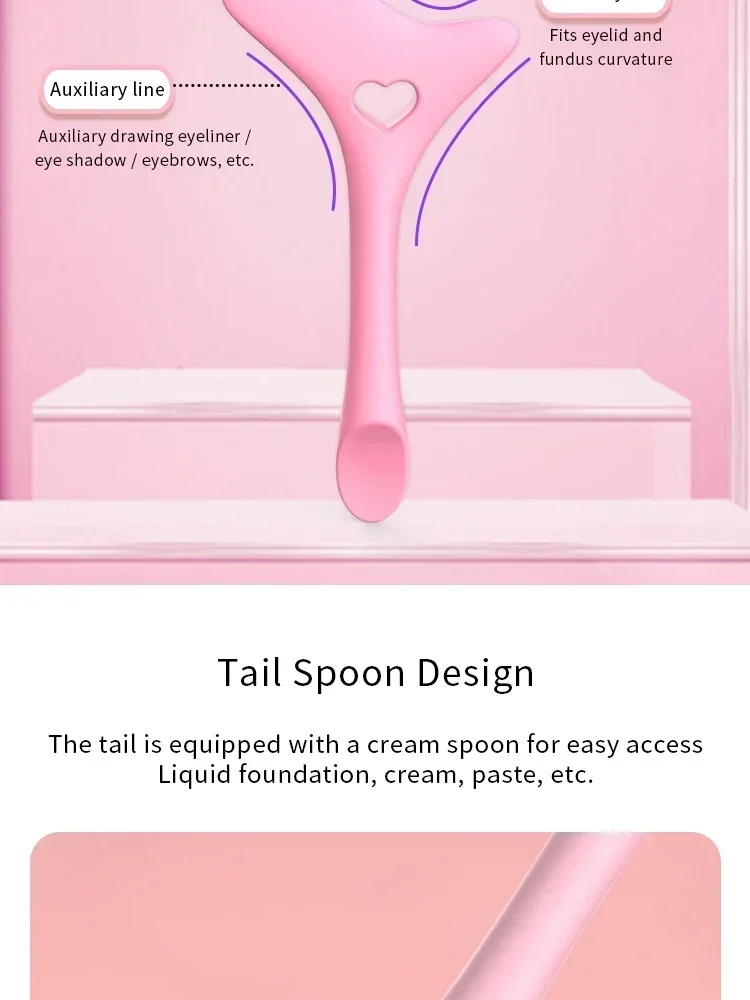 Description Picture 6 of itemMulti-functional Eyeliner Stencil Wing Tips Silicone Eyeliner Aid Marscara Drawing Lipstick Wearing Aid Reusable Makeup Tools