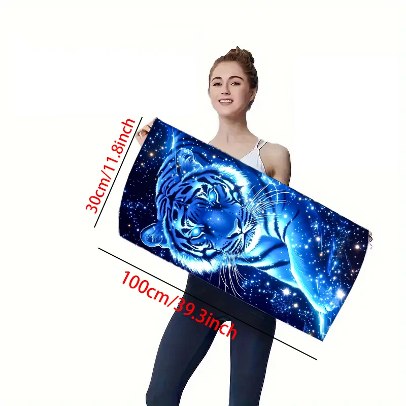 Extra Large Microfiber Beach Towel, Towel, Quick Dry Beach Towel, with Vivid Ocean and Mandala Floral Pattern, 31.5" * 70.8", Qu 4