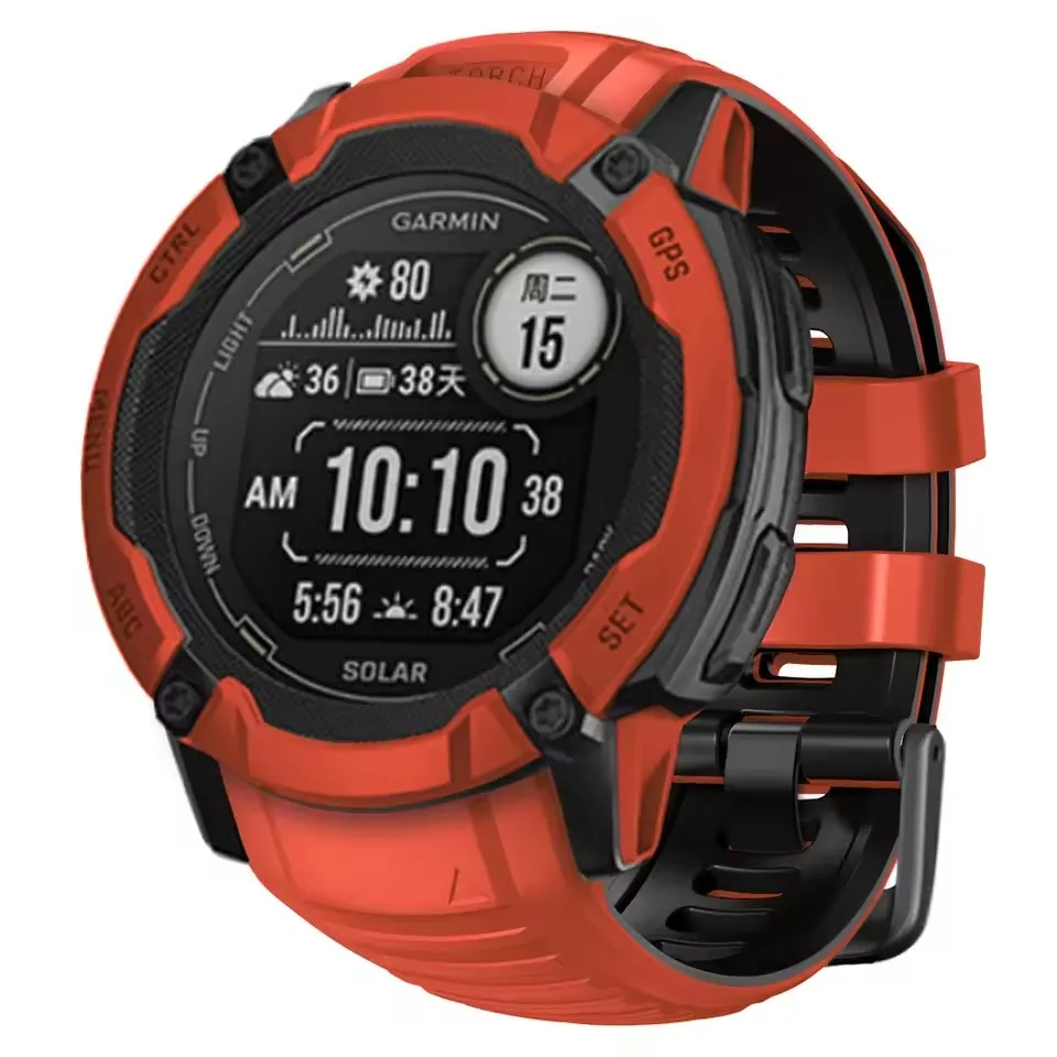 Premium 26mm No-Gap Silicone Strap for Garmin Instinct 2X Solar - Tactical Edition Watch