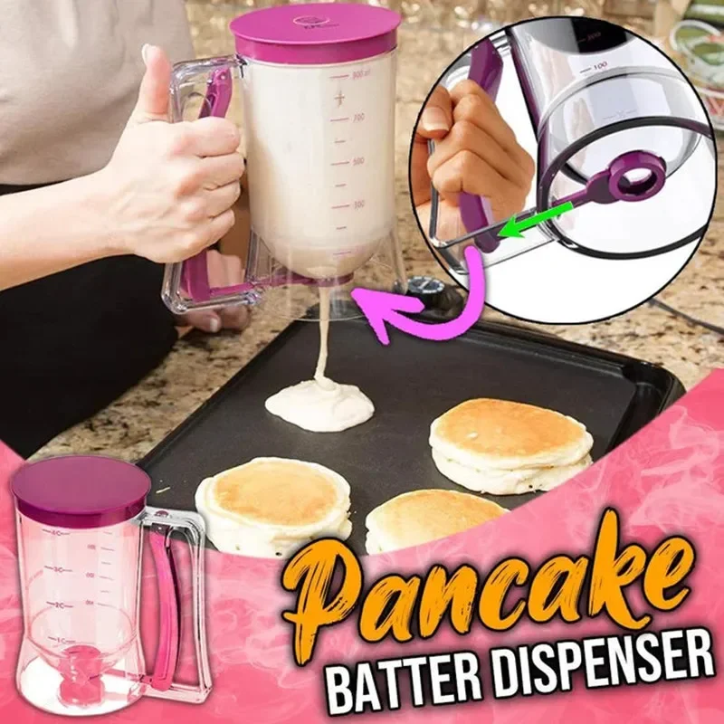 900ml Batter Flour Dough Dispenser For Biscuit Muffins Cupcake Scoop Cream  Hopper Paste Dispenser For Pancake - AliExpress