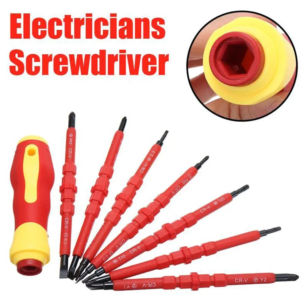 7In1MultiPurposeElectriciansScrewdriverBitSetForElectrical