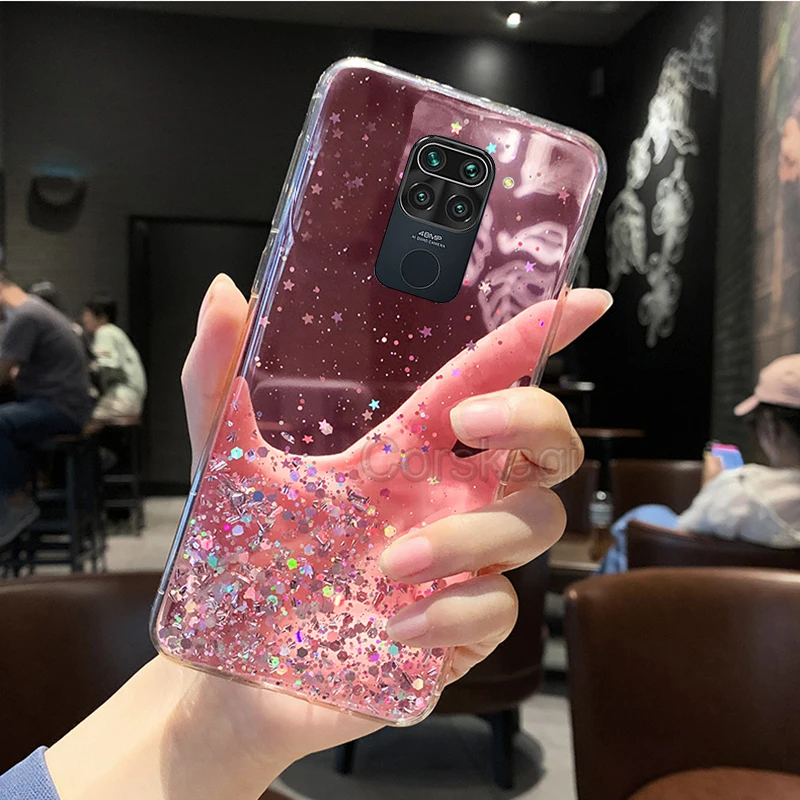 Bling Star Glitter Clear Case Redmi 9A 9T 9C 8A 7A Note 9S 8T