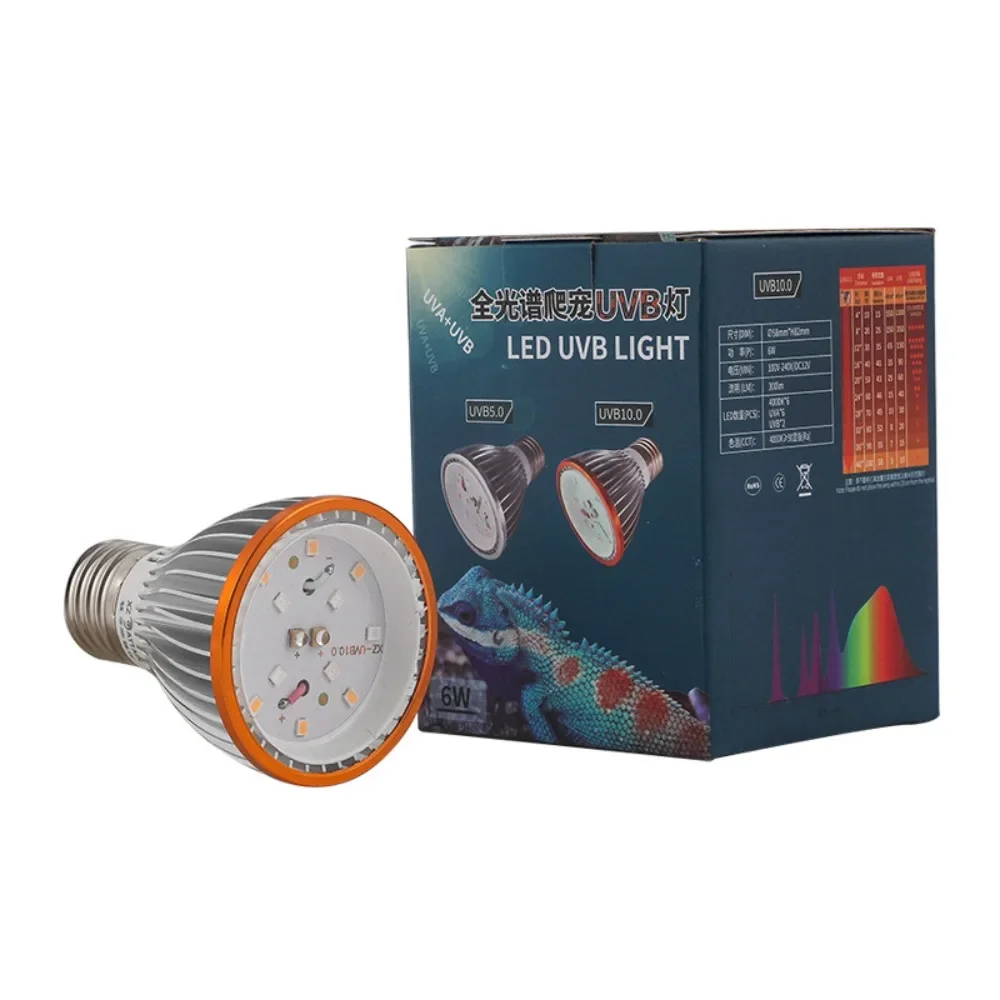Repitle Heat Lamp,Sunlamp LED Amphibians Basking Bulbs,UVA/UVB Baking Lamp Bulb UVB10.0 for Turtle Climbing Pet Lizard Chicken