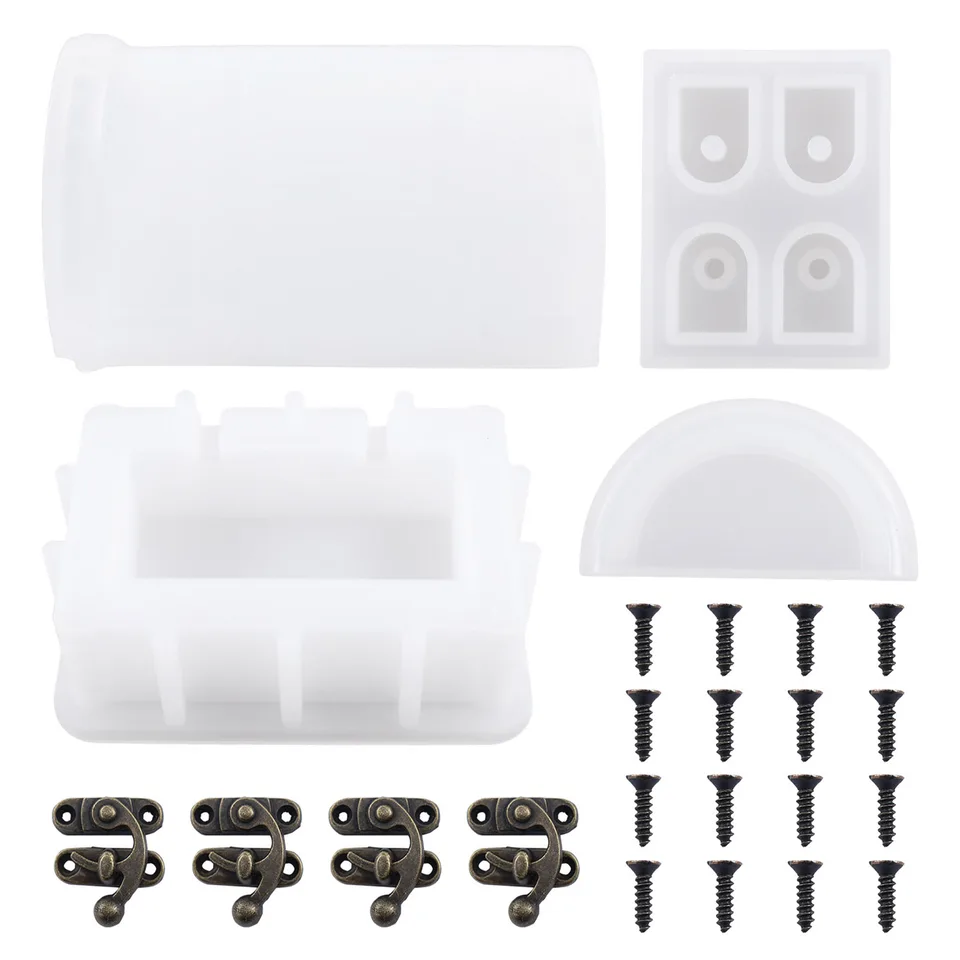 DIY Silicone Epoxy Resin Treasure Chest Mold Set