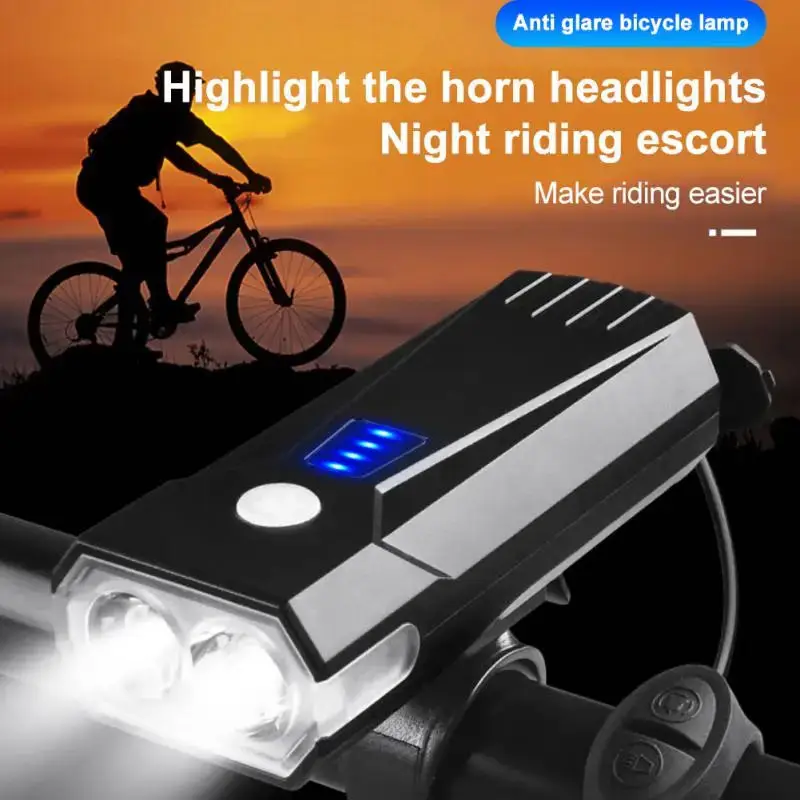 Led Headlight Cycle Light And Horn Amazon Bicycle Light USB LED