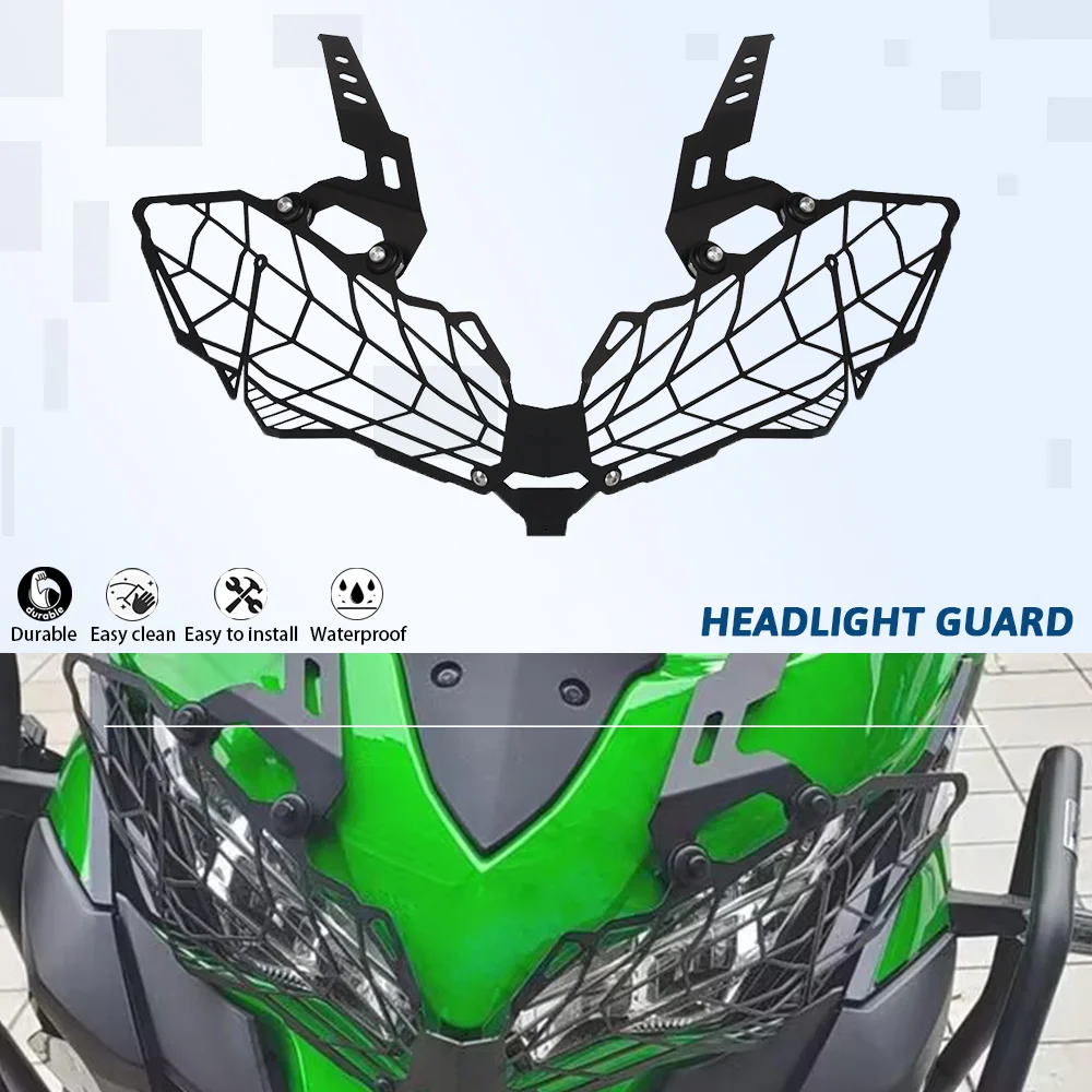 

For Kawasaki Versys 1000 VERSYS1000 KLE1000 Motorcycle Headlight Grill Guard Protection Cover Protector 2019 2020 2021 2022 2023