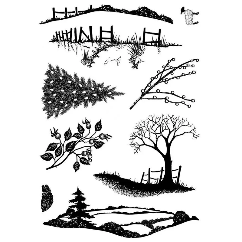 New Peaceful Panorama Transparent Clear Silicone Stamp/Seal for DIY Scrapbooking/photo album Decorative clear stamp