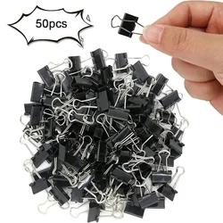 50pcs Mini Black Binder Clips for Home, School, Office, and Business Use, 15mm (15mm  50pcs)
