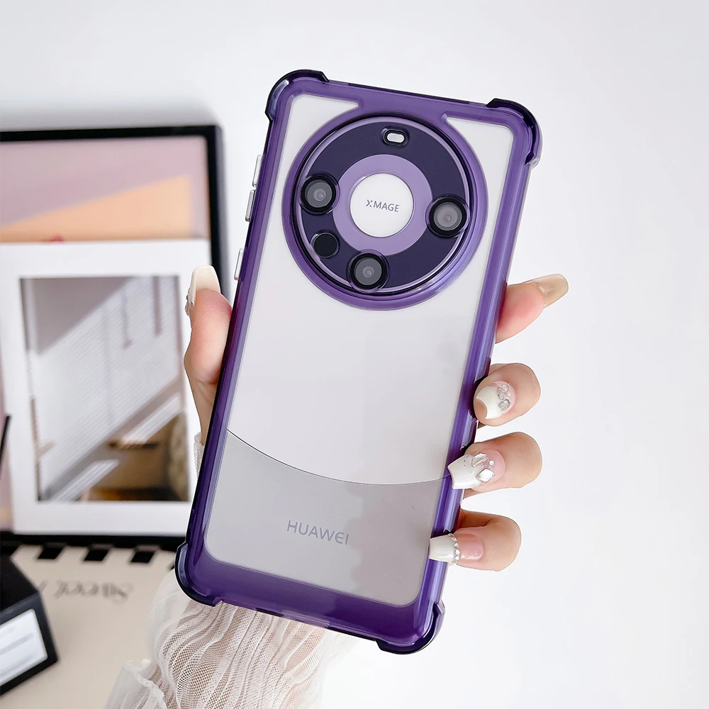 Custodia Spaziale Per Huawei Mate 60 50 40 Pro Mate60 Cover Antiurto Air-Cushion Clear Soft Lens Film Shell Color Phone Back Fundas