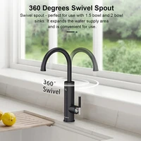 Briwellna chauffe-eau électrique 220V chauffe-eau coulant robinet de cuisine 2 en 1 robinet mélangeur de chauffage de l'eau sans réservoir géyser électrique 4