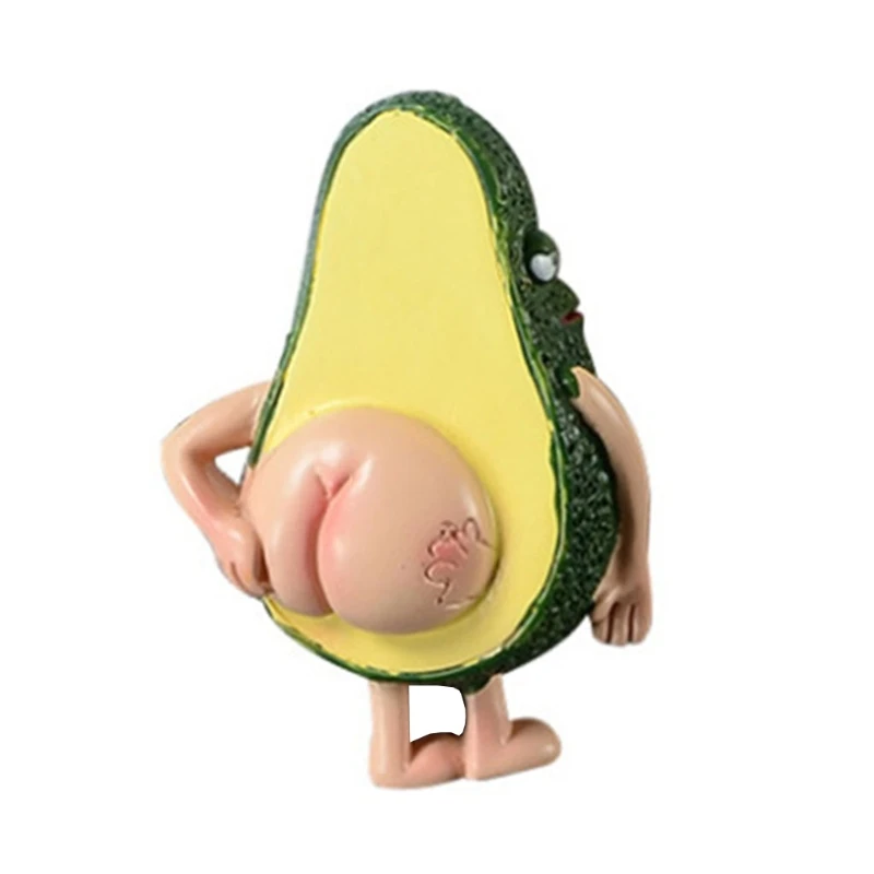 

Милые магниты на холодильник, фрукты, банан и авокадо, забавные магниты для досок на холодильник, украшение для дома, Прямая