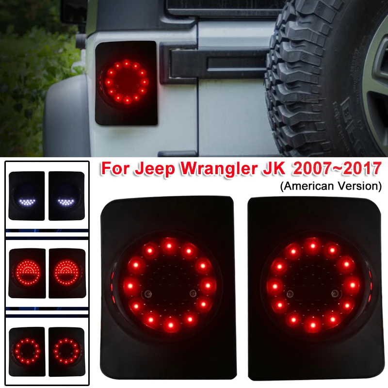 

1Pair LED Tail Lights Rear Brake Reverse Light for Jeep Wrangler JK 2007-2017 (American Version)