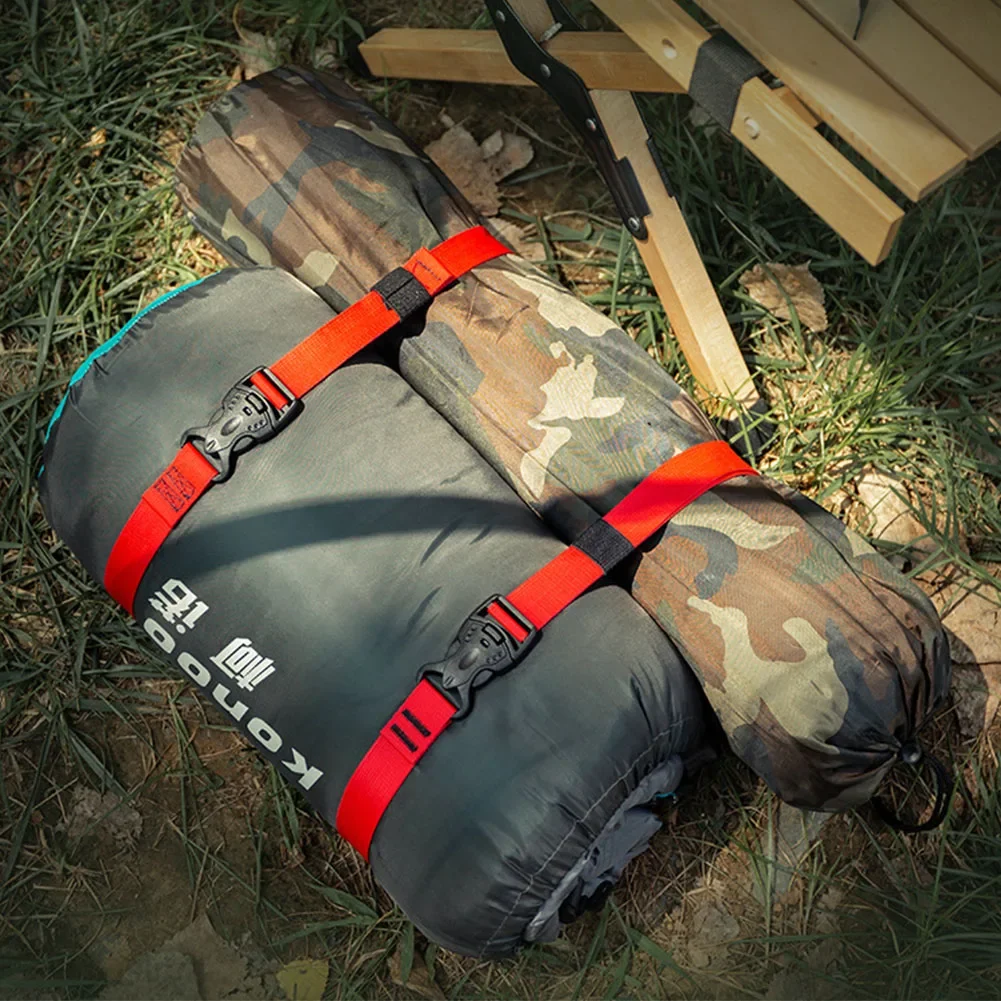 2Pcs Portable Cargo Tie Down Luggage Belt Strap Quick Release Buckle 0.6/1/1.5M Baggage Secure Strap for Camping Hiking Hunting