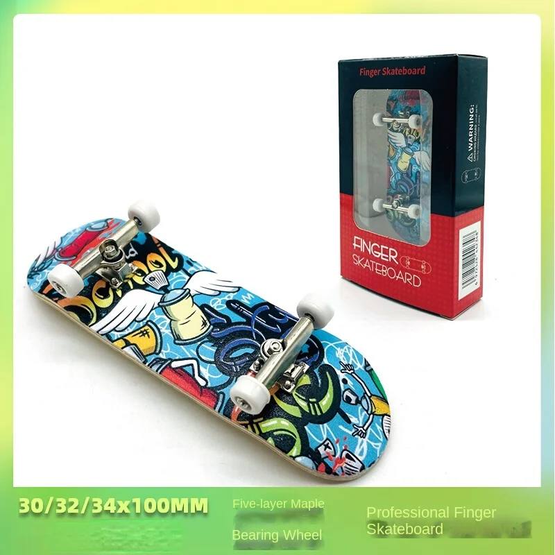 

Professional Maple Finger Skateboard Bearing Wheel Mini Fingertip Double Rocker Creative Toy Gift for Children