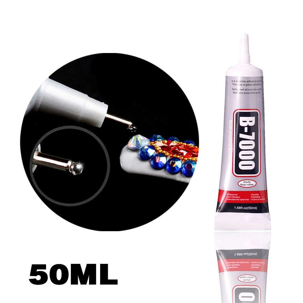 

50ml B7000 Glue Mobile Phone Touch Screen Superglue B-7000 Adhesive Telephone Glass repair point diamond Jewelry Tools Gum DIY