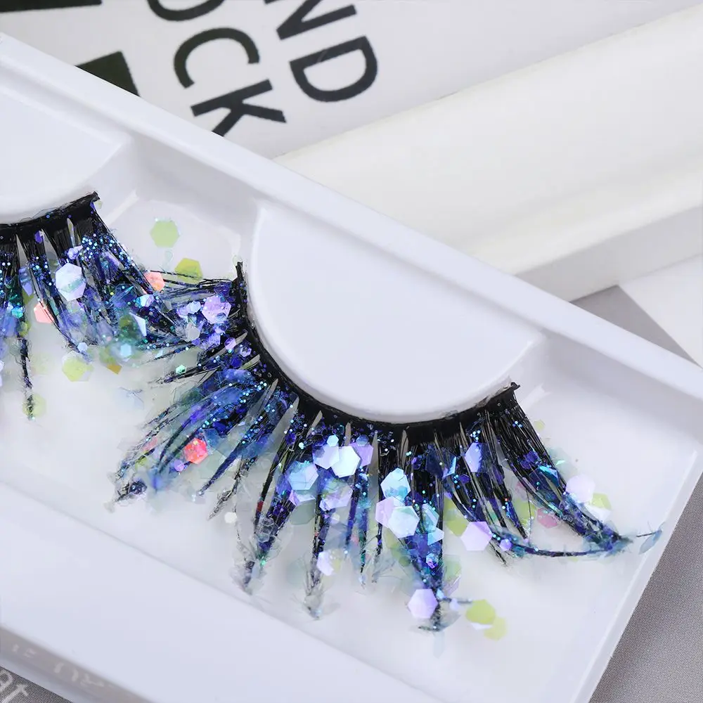 LEKGAVD Luminous False Eyelashes Cosplay Makeup Stage Make Up Glitter Powder Sequin Drill Lashes Extension Thick Exaggerated Style -Outlet Maid Outfit Store S3219a5aeb15a459fbe587fca73a6caf0p.jpg