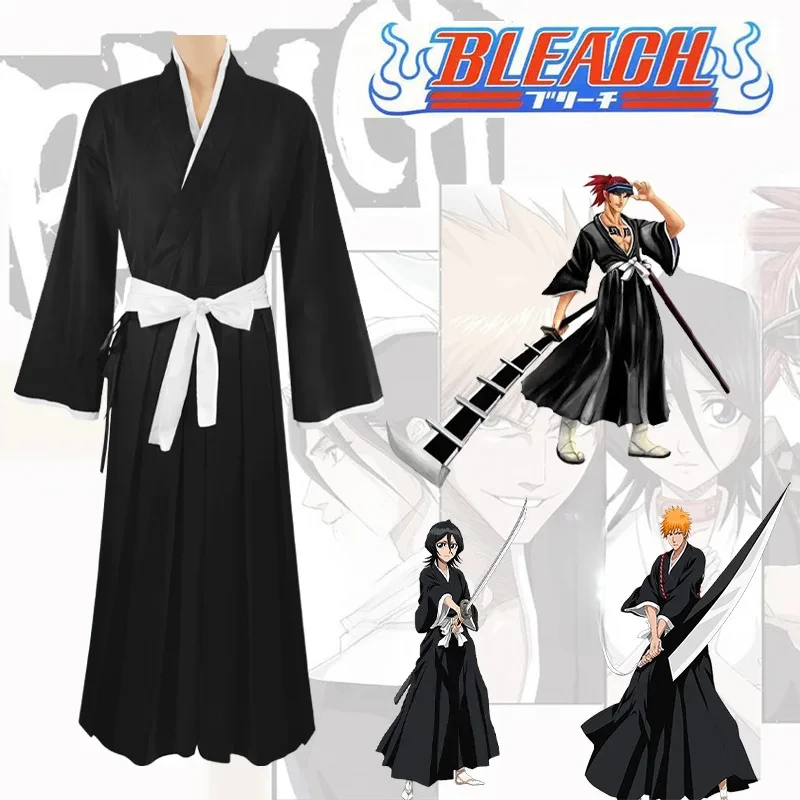 

Kuchiki Rukia Cosplay Costume Bleach Kurosaki Ichigo Abarai Renji Kimono Uniform Sets Die Pa Suits Thousand-Year Blood War Arc