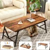Coffee Table, No Assembly Low Coffee Table, Floor Table Desk for Sitting on The Floor, Portable Floor Table for Living Room 1