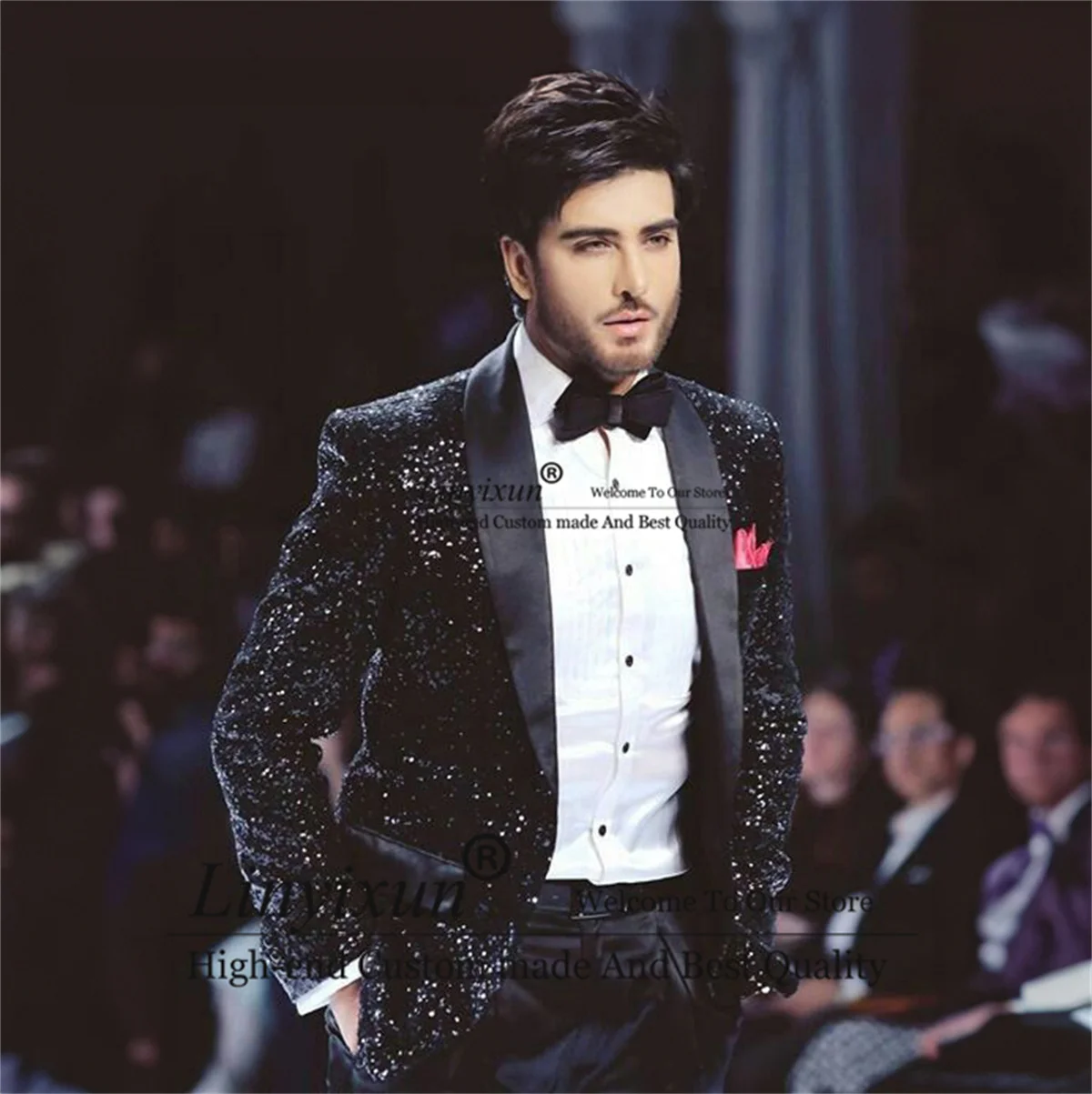 Блестящие мужские костюмы с блестками