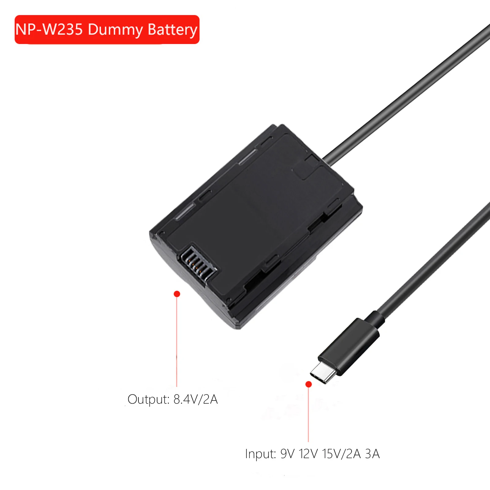 CP-W235 NP-W235 더미 배터리 커플러 어댑터 전원 케이블, 후지필름 X-T4 XT4 XS20 XT5 X-H2 XH2S GFX100S 50S II 카메라용