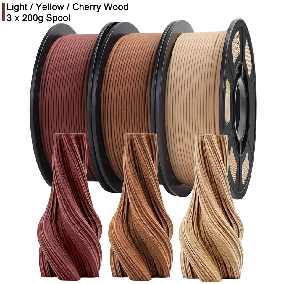 200g(0.44lbs) Wood PLA Filament 1.75mm ±0.03mm For FDM 3D Printer And Pen High Quality Bubble Free Fast Shipping image 9
