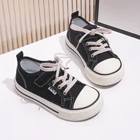 2024 Spring Autumn New Boy Shoes Toddler Girl Sneakers Kids Jelly Color Canvas Shoes Children  Casual Lace Up Classic FlatsShoes 5