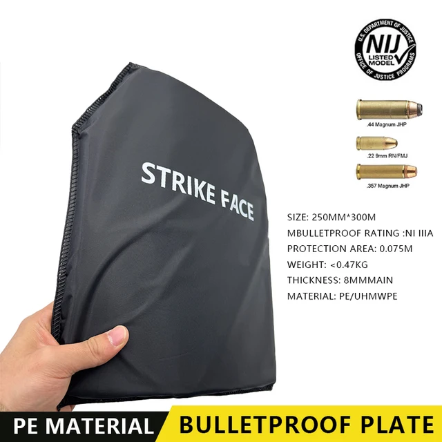 NIJ IIIA 3A Level Uhmwpe Soft Bulletproof Plate Ballistic Tactical Vest Bulletproof Backpack Ballistic Panel Plates 10x12in 1