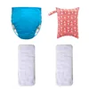 AIO XL 1 Pcs Cotton L Adjustable Adult Cloth Diaper + 1 Pcs 2 Pocket 30*40cm Diaper Bag + 2 Pcs Adult Cloth Diapers Inster 5