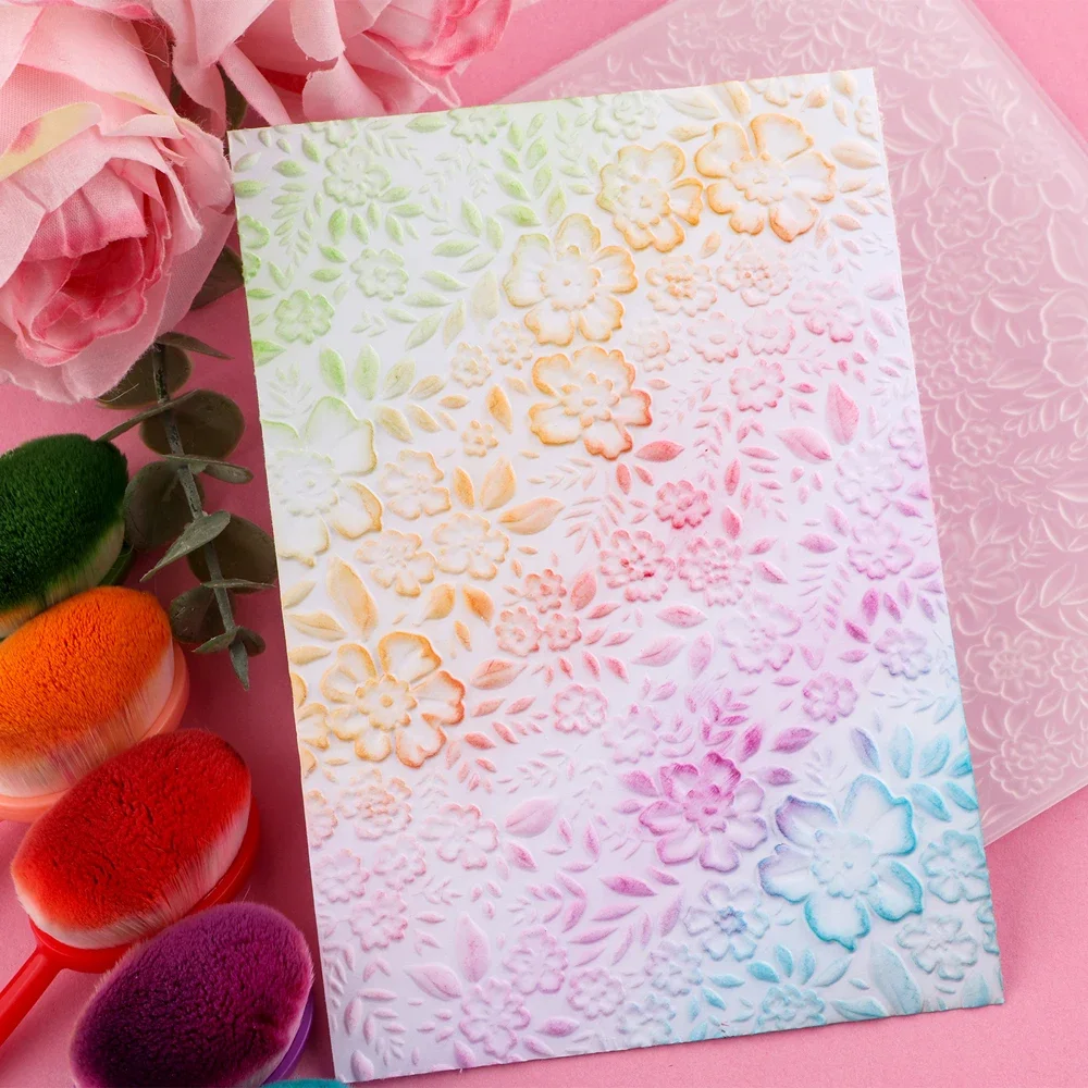 Mushroom Harvest Assorted Flowers 3D Embossing Folder Scrapbooking DIY Craft Supplies Photo Album Decor Craft Card Background plastic embossing folder embossing folder