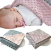Baby Girls Blanket Solid Color with Double Layer Crystal Velvet Insulation Kids Swaddle Blanket Quilt Pacify the Birthday Gift 1