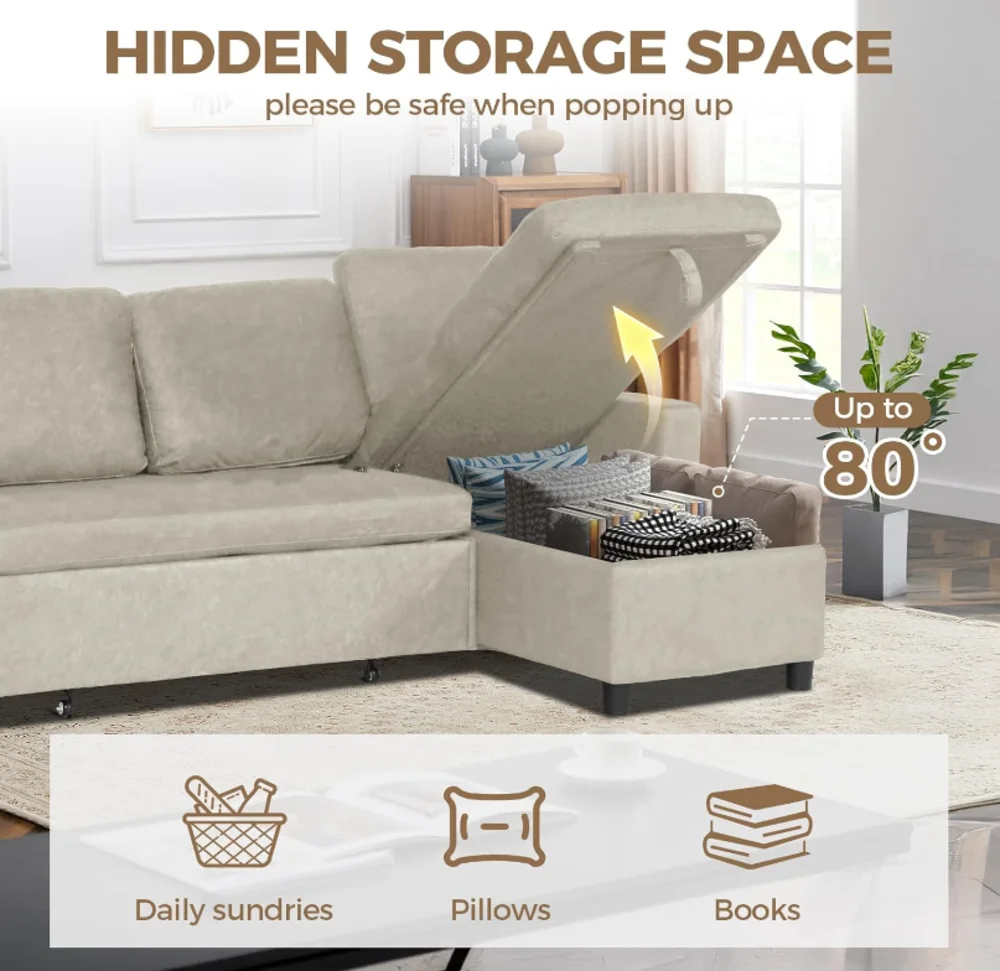Convertible L-Shaped Sofa 4