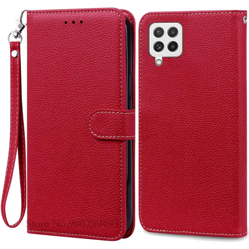 Leather Wallet Flip Case Soft Silicone Cover for Samsung Galaxy M32 - Stylish Protective s