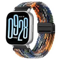 Braided Magnetic Nylon Strap Replacement Band - Universal Smartwatch Bracelet Accessory - 22mm Width (Cowboy color)