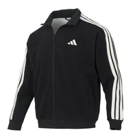 Nouvelle veste de survêtement en tricot Adidas pour homme 2026 KR2488 noire à fermeture éclair intégrale 5