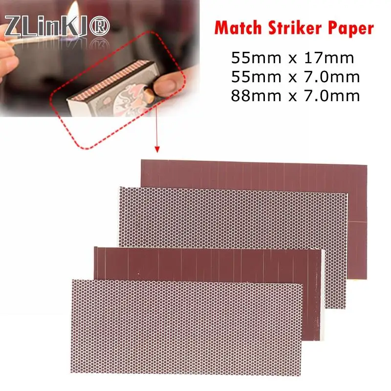 1Set Matchstick Striker Paper Adhesive Matches Skin Flame Paper Phosphorus Sheet Small Match Striker DIY Candle Accessories