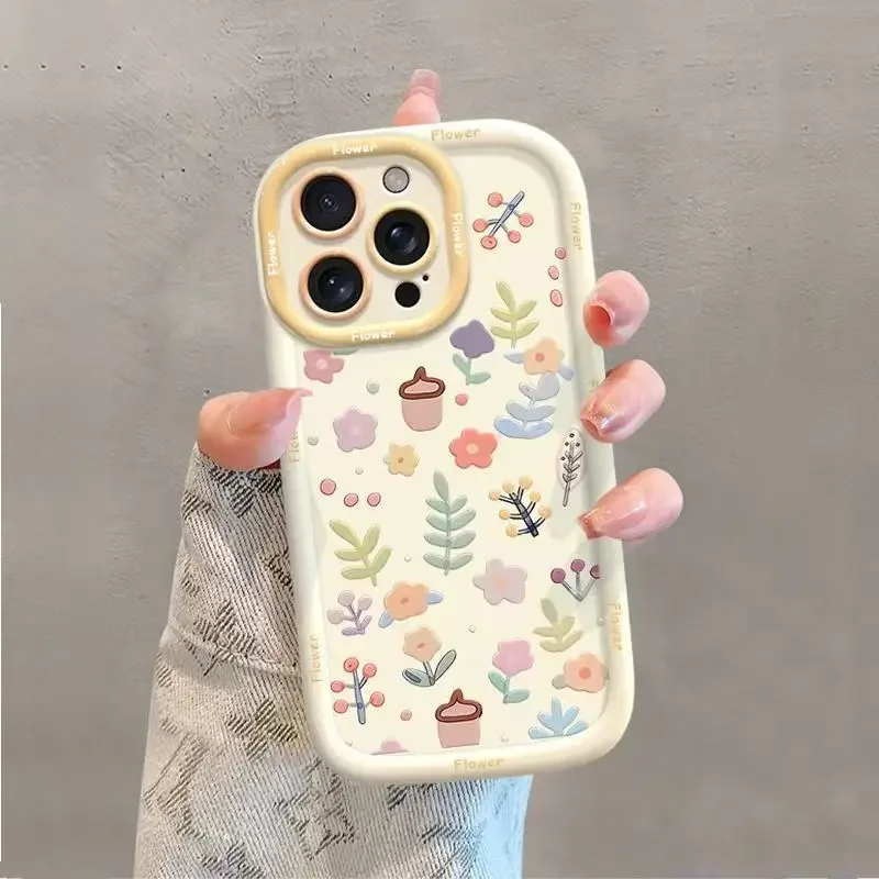 Puff Pink Purple Floral Flowers Phone Case Cover