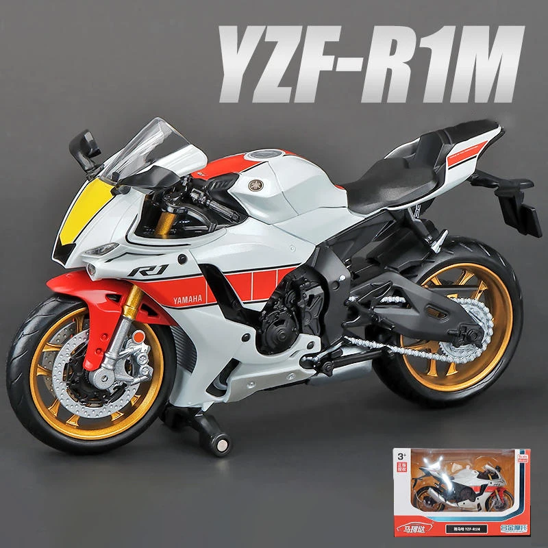 ヤマハ1:12,YZF-R1M,60周年記念レース,オートバイ,合金,モデル
