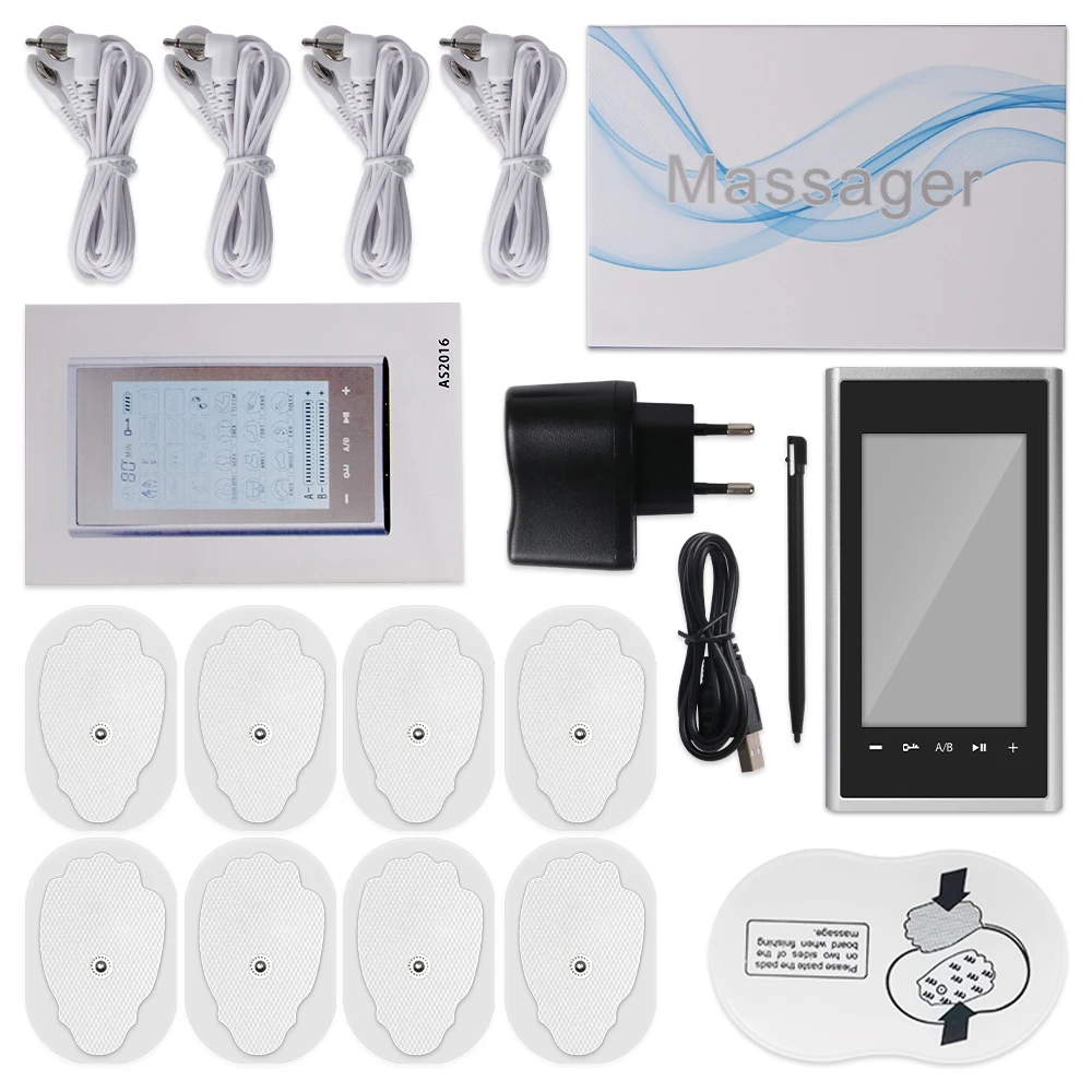 Electric Tens Muscle Stimulator 24 Mode Ems Acupuncture Face Body Massager Digital Therapy Herald Massage Tool Electrostimulator 6