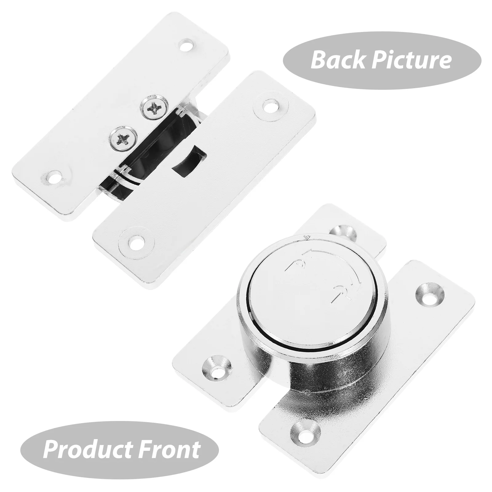 No Punching Latch Door Catch for Gate Lock Cable Pull Zinc Alloy Bathroom Slide Bolt Rotatable